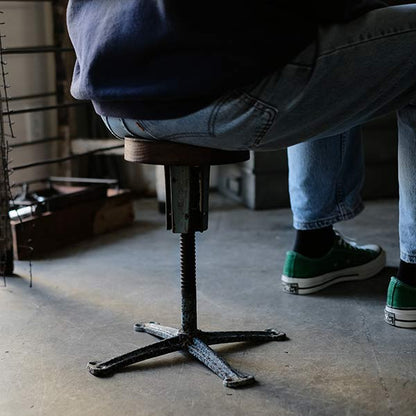 Iron-legged stool