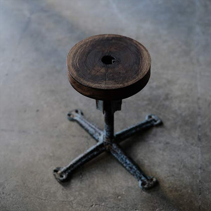 Iron-legged stool