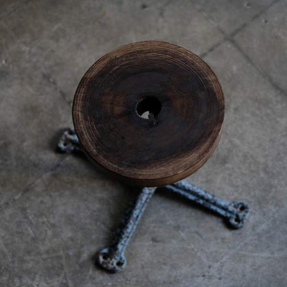 Iron-legged stool