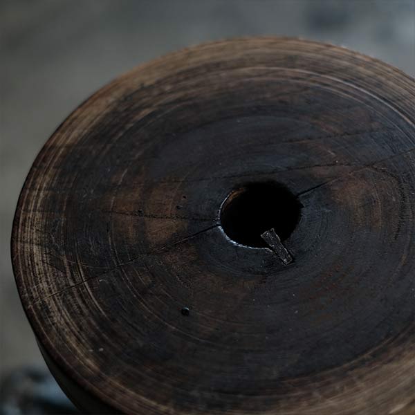 Iron-legged stool