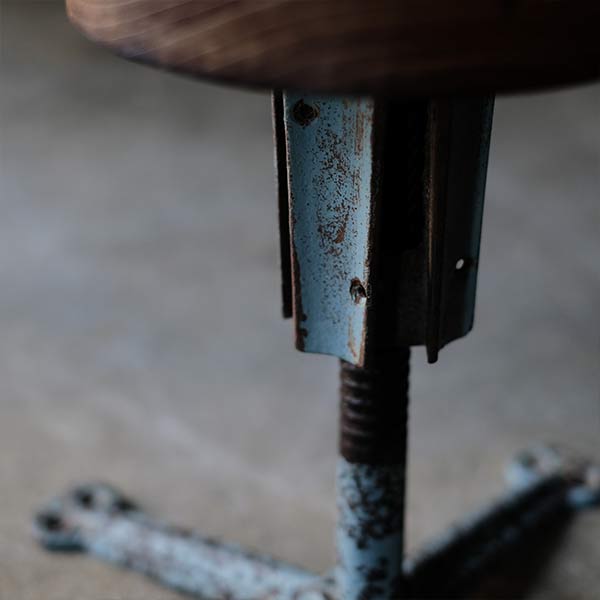 Iron-legged stool