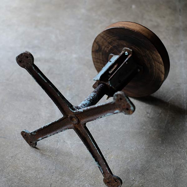 Iron-legged stool