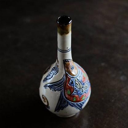 壺屋焼 新垣勲 魚紋花瓶