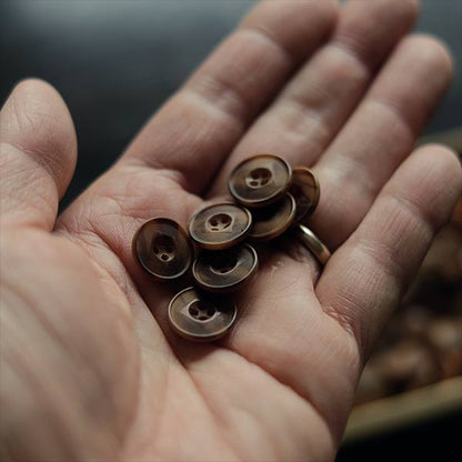 Boxed buttons (deadstock) brown