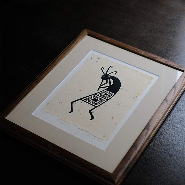 シルクスクリーン「KOKOPELLI」Diane Quackenbush