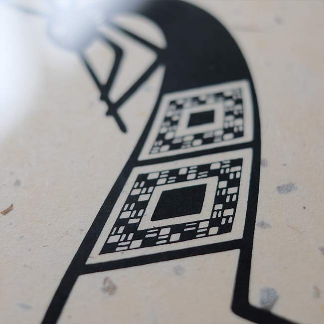 シルクスクリーン「KOKOPELLI」Diane Quackenbush