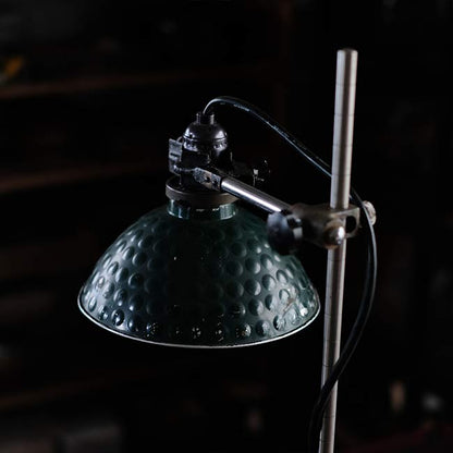 A stand lamp made from laboratory equipment