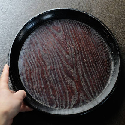 漆塗 丸盆