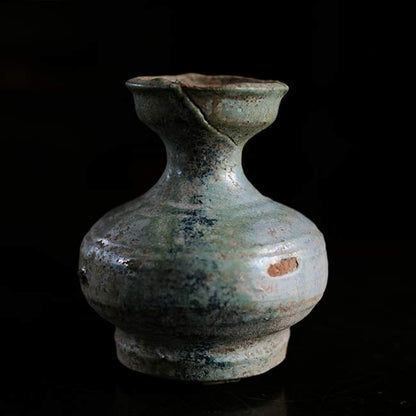 Silvered green-glazed Han dynasty vase