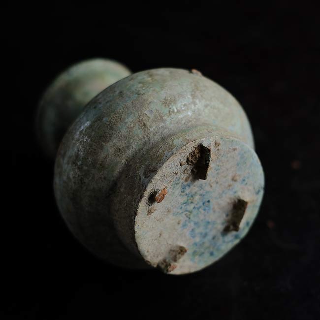 Silvered green-glazed Han dynasty vase