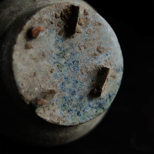 Silvered green-glazed Han dynasty vase