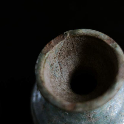 Silvered green-glazed Han dynasty vase