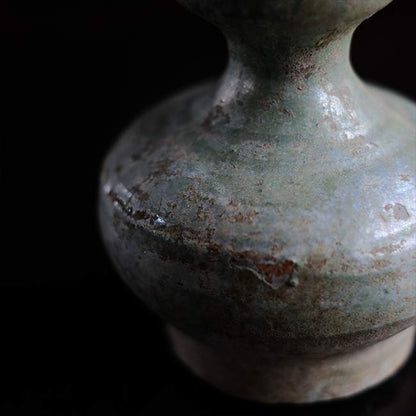 Silvered green-glazed Han dynasty vase