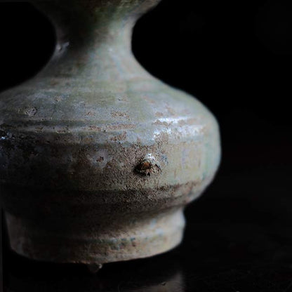 Silvered green-glazed Han dynasty vase
