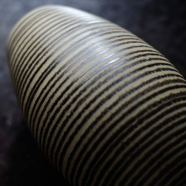 Sake bottle with circular line design
