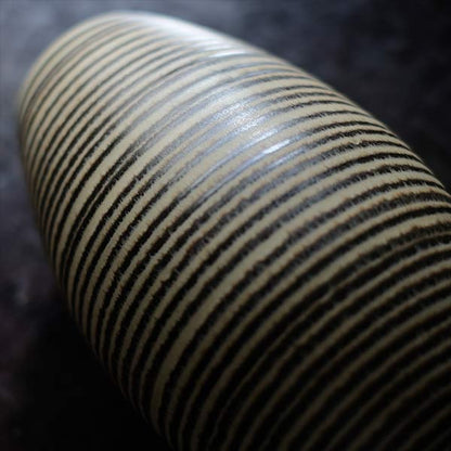 Sake bottle with circular line design