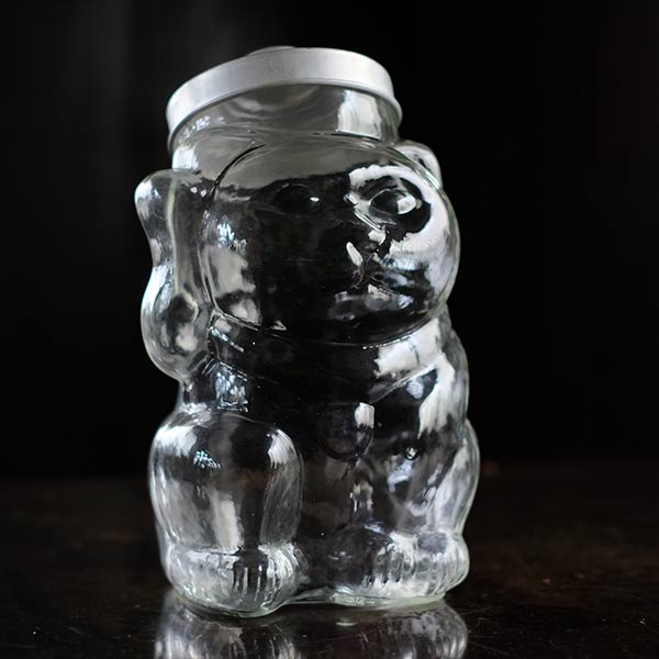 Maneki-neko glass bottle