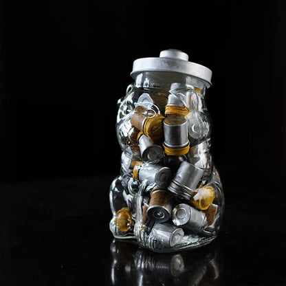 Maneki-neko glass bottle