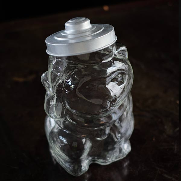 Maneki-neko glass bottle