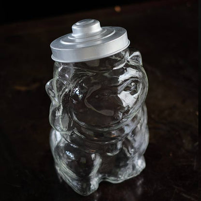 Maneki-neko glass bottle