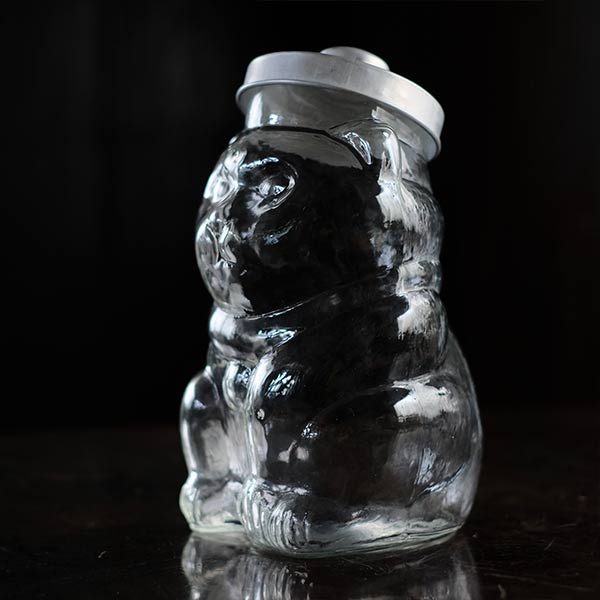 Maneki-neko glass bottle
