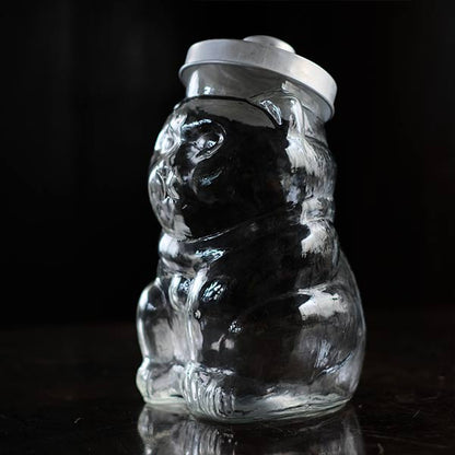 Maneki-neko glass bottle