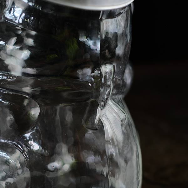 Maneki-neko glass bottle