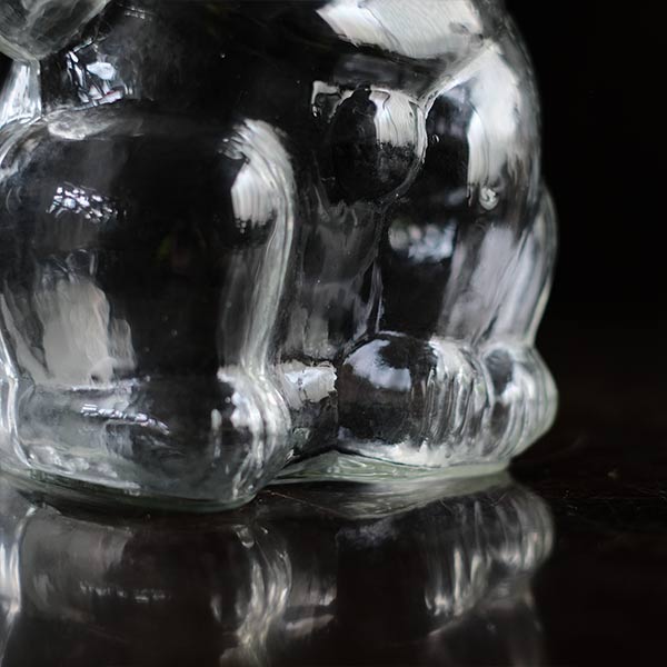 Maneki-neko glass bottle