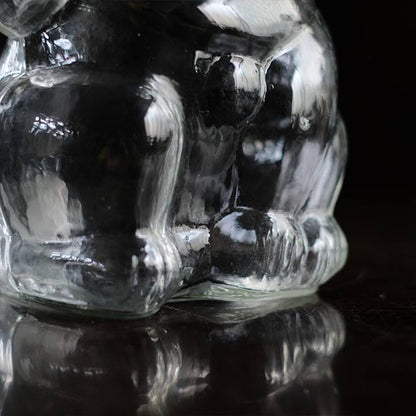 Maneki-neko glass bottle