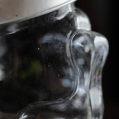 Maneki-neko glass bottle