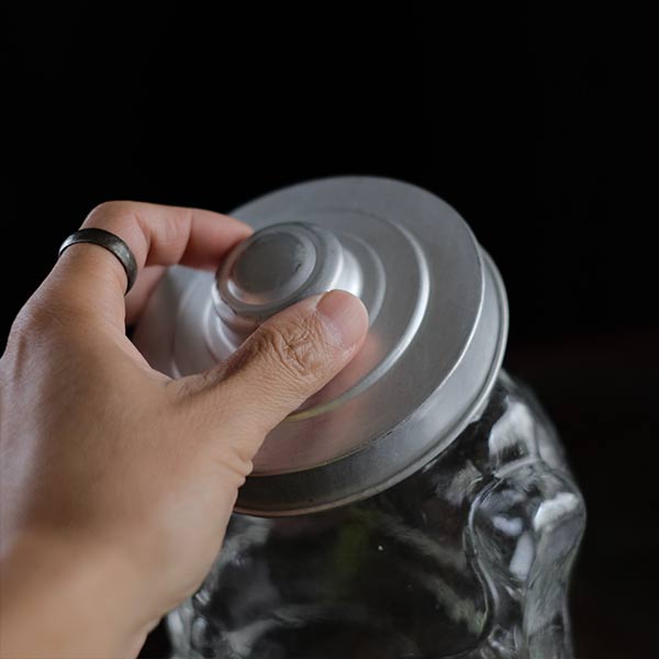 Maneki-neko glass bottle