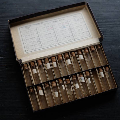 Set of mechanical watch parts jars