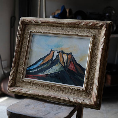 油彩画「山」