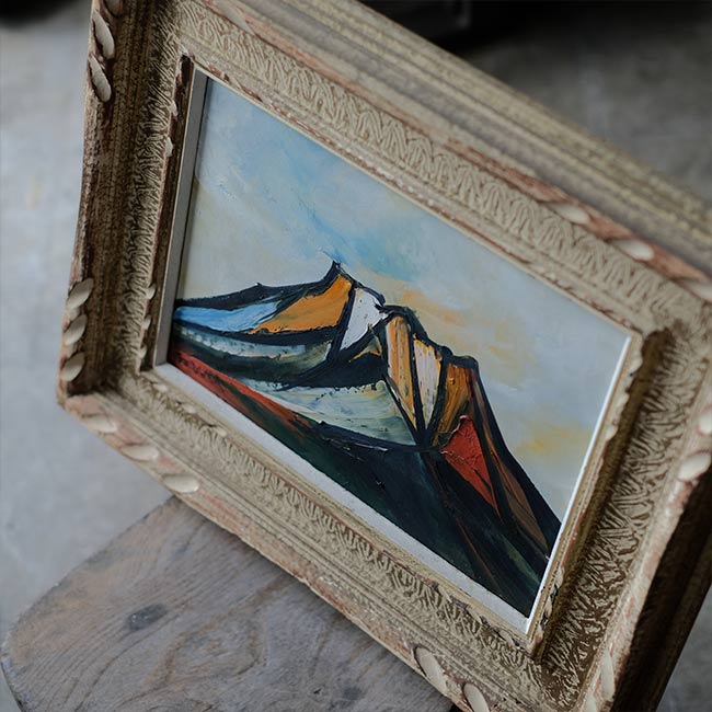 油彩画「山」