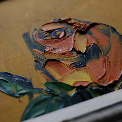 油彩画「薔薇」