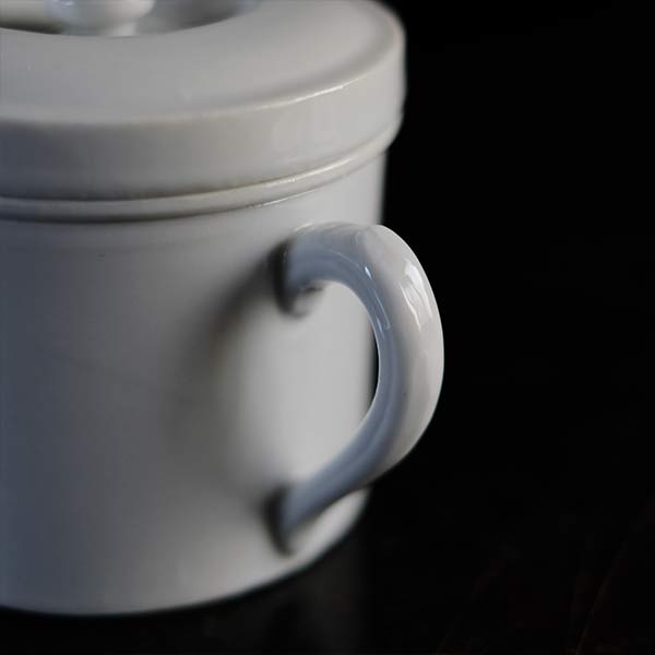 White porcelain spittoon
