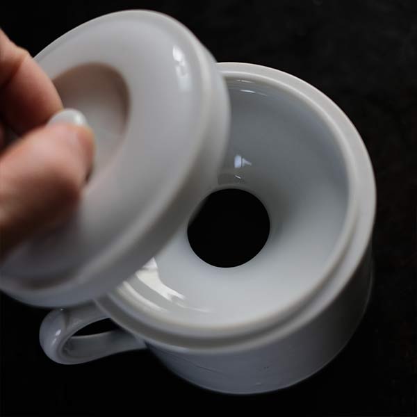 White porcelain spittoon