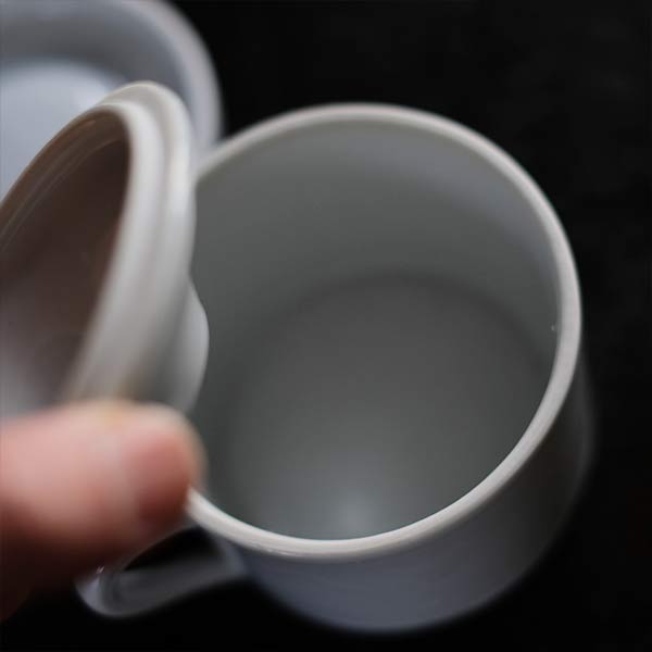 White porcelain spittoon