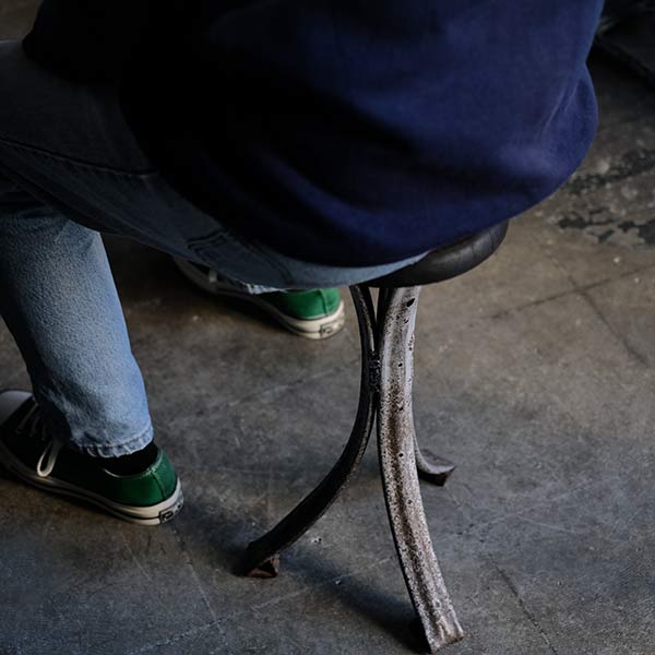 Stool made from recycled materials