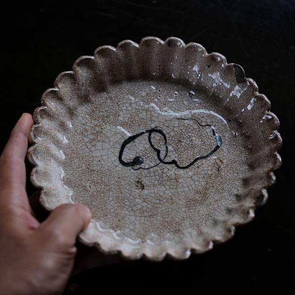 Mino Iron Painting 6-inch Plate