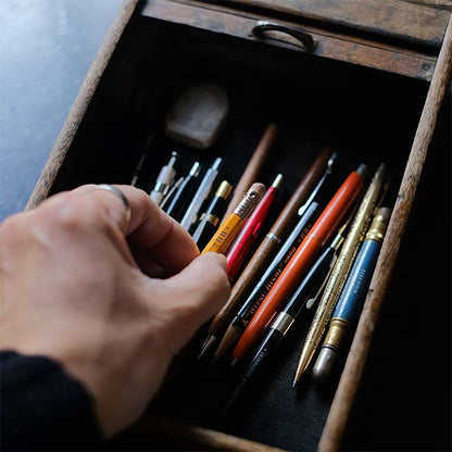 Pencil case with accordion lid
