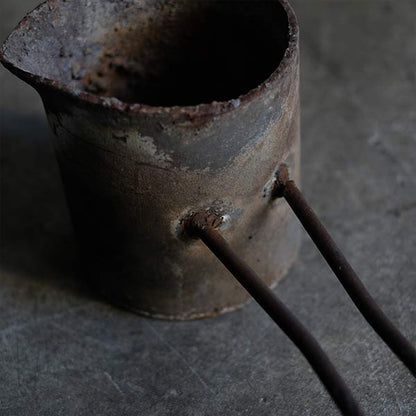 Pouring hot water for casting