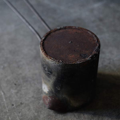 Pouring hot water for casting