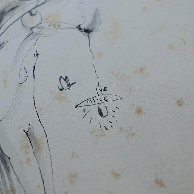 マジックペン画「目玉のおばけ」
