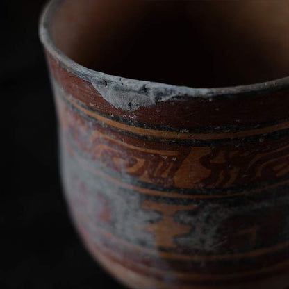 Central America deep pot with colored patterns
