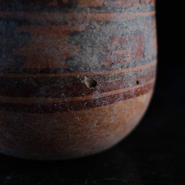 Central America deep pot with colored patterns