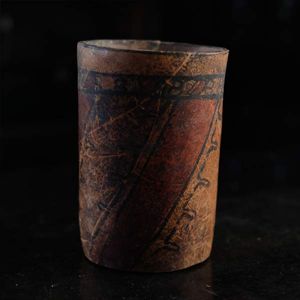 Central America deep pot with colored patterns