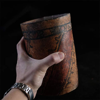 Central America deep pot with colored patterns