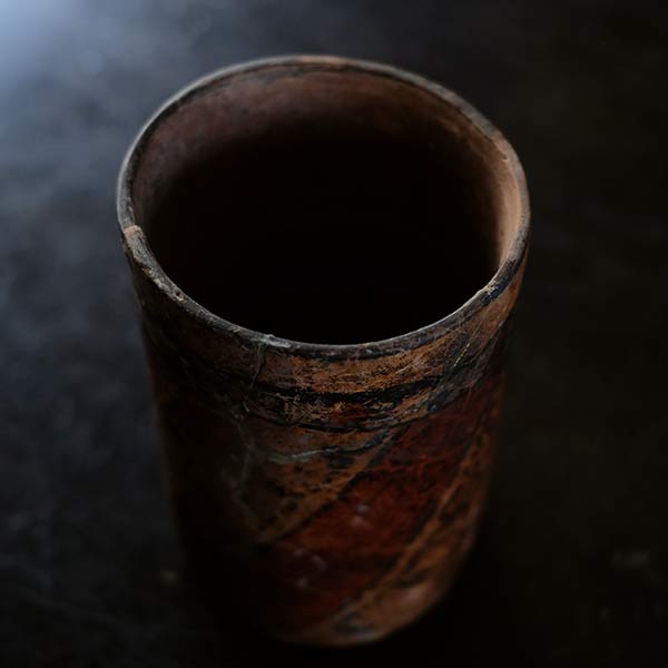 Central America deep pot with colored patterns