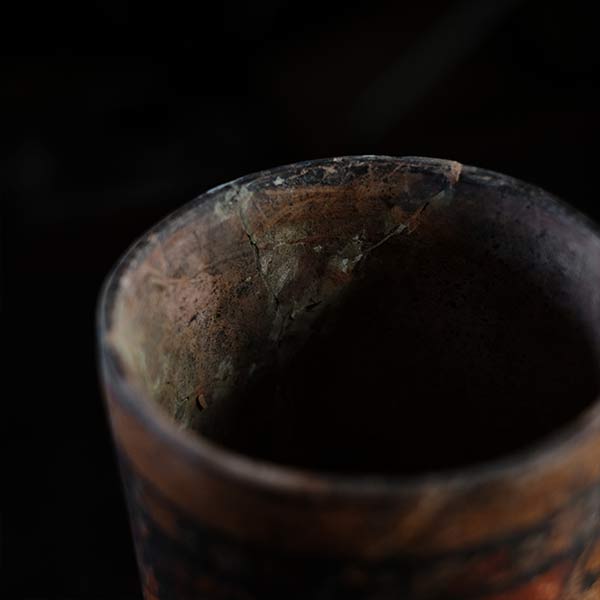 Central America deep pot with colored patterns